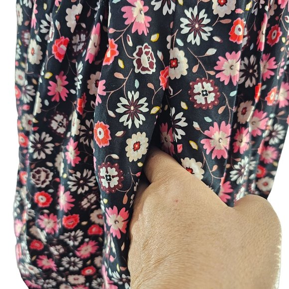 Kate Spade baja bound mini casa floral black shirt dress Size 0 - Picture 8 of 16
